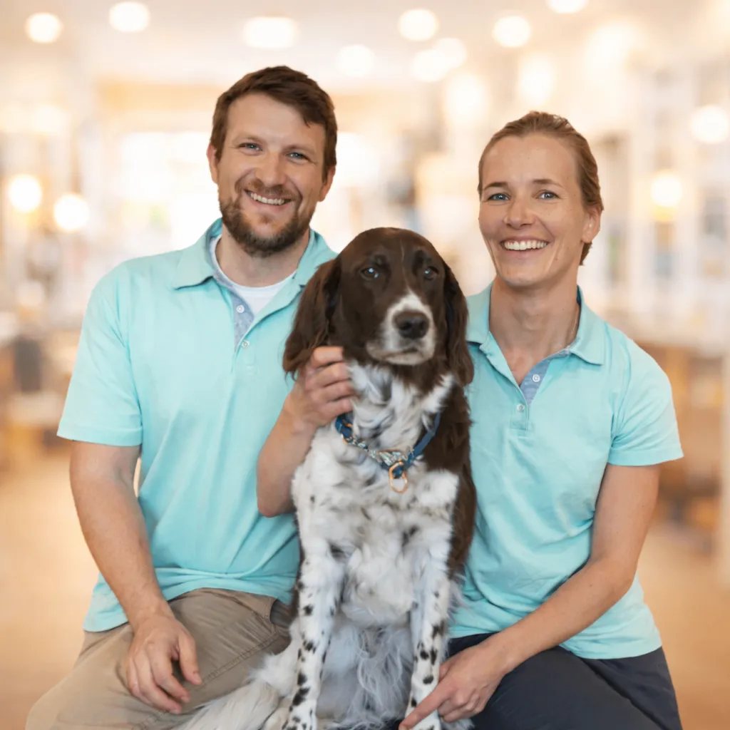 Maria und Ludwig Münch mit Hund
